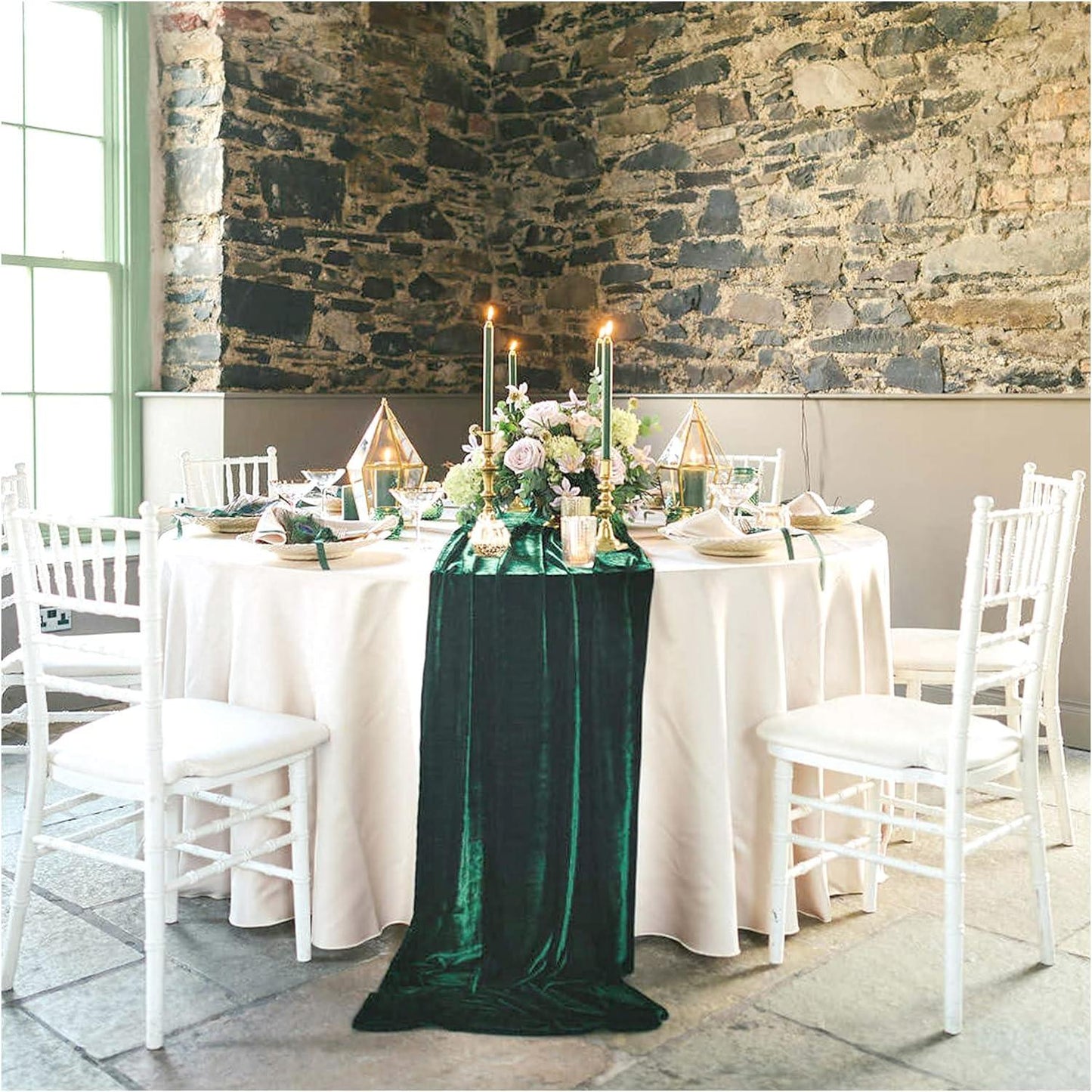 Velvet Table Runner Blush Pink 30x120 Inch Luxury Wedding Table Runner - Hibrides