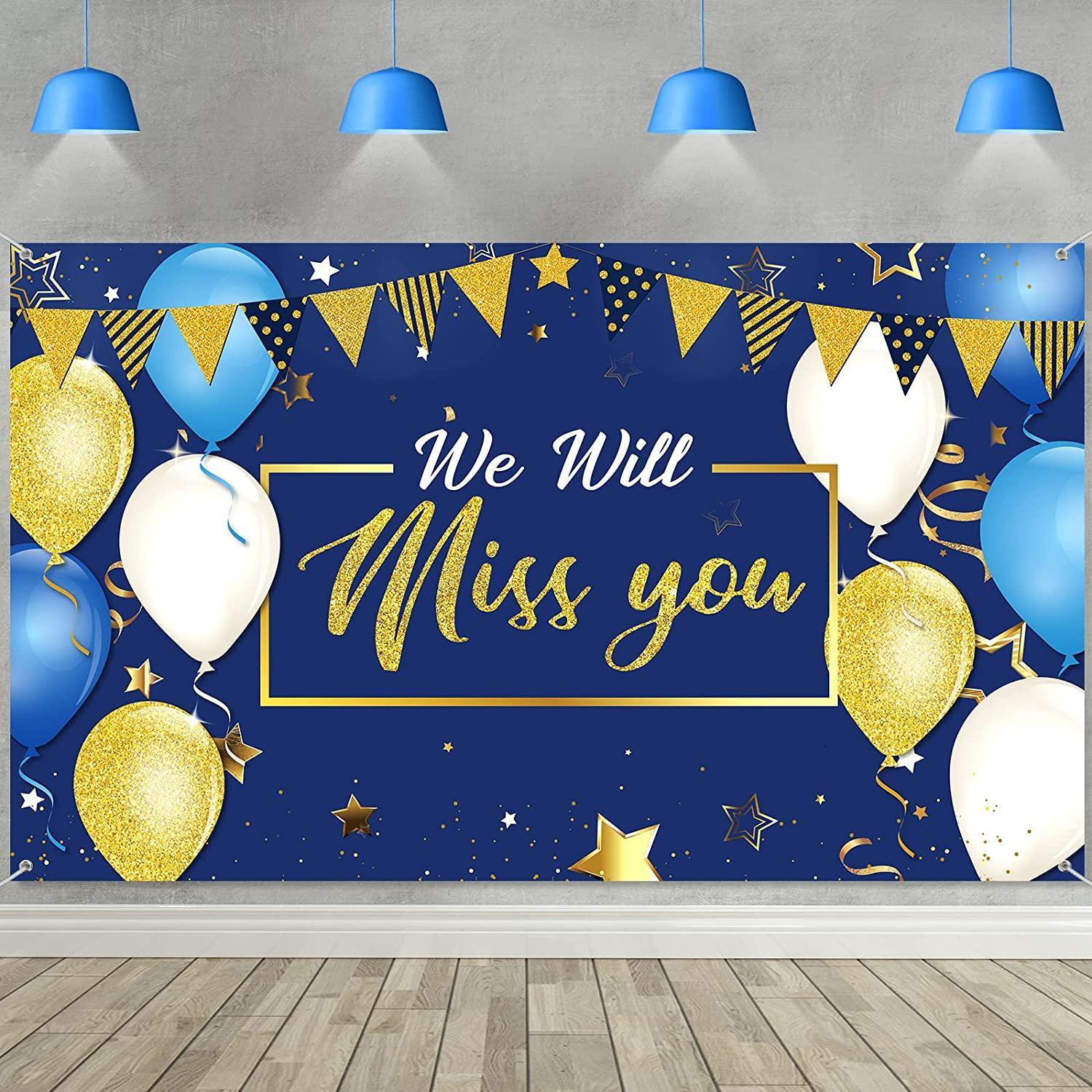 We Will Miss You Party Decorations, Extra Large Going Away Party Backdrop Miss You Photography Background - Hibrides