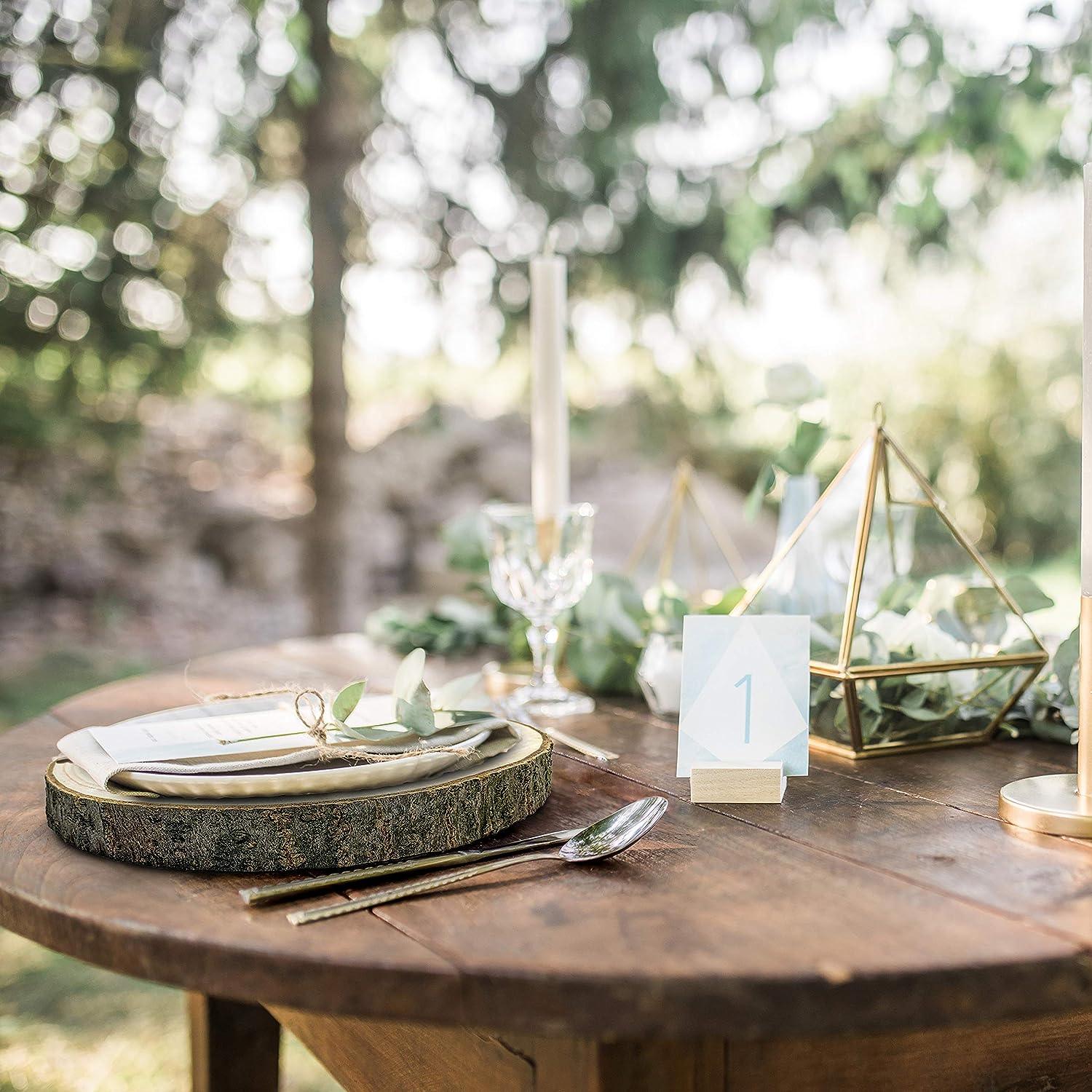 10PCS 10-12 inches Large Wood Slices for Centerpieces - Wood Centerpieces for Tables, Rustic Wedding Centerpiece - Hibrides