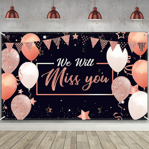 We Will Miss You Party Decorations, Extra Large Going Away Party Backdrop Miss You Photography Background - Hibrides