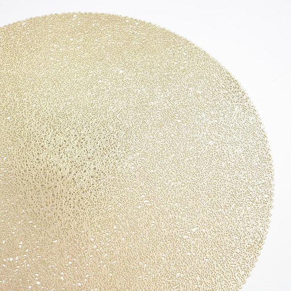 50 Pieces Reusable Glitter Place Mats Sparkle 14'' Round Table Mats for Wedding, Home Dining Tableware