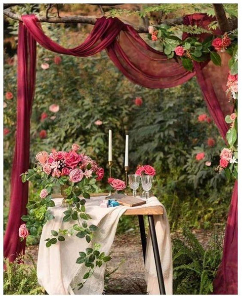 Wedding Arch Draping Fabric for Rustic Wedding Shower Decorations 2.4x20 ft 