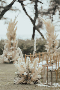 10pcs Artificial Pampas Grass Fake Plant Simulation Reed Flower Bouquet DIY Wedding Decoration, Home Decor - Hibrides