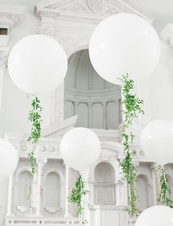 White 36" inch Big Giant Balloons for Greenery Garland - Perfect for Minimalist Rustic Wedding Celebrations 