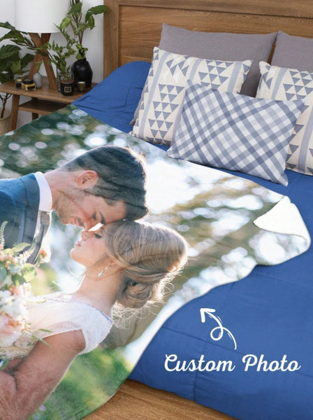 Custom Photo Blanket,Custom Flannel Blanket With Photos And Text, Bedding Blanket ,Custom Blanket For Bed, Custom Pictures Blanket, Personalized Photos Blanket For Family