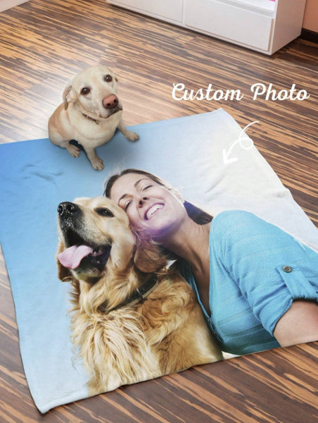 Custom Photo Blanket,Custom Flannel Blanket With Photos And Text, Bedding Blanket ,Custom Blanket For Bed, Custom Pictures Blanket, Personalized Photos Blanket For Family