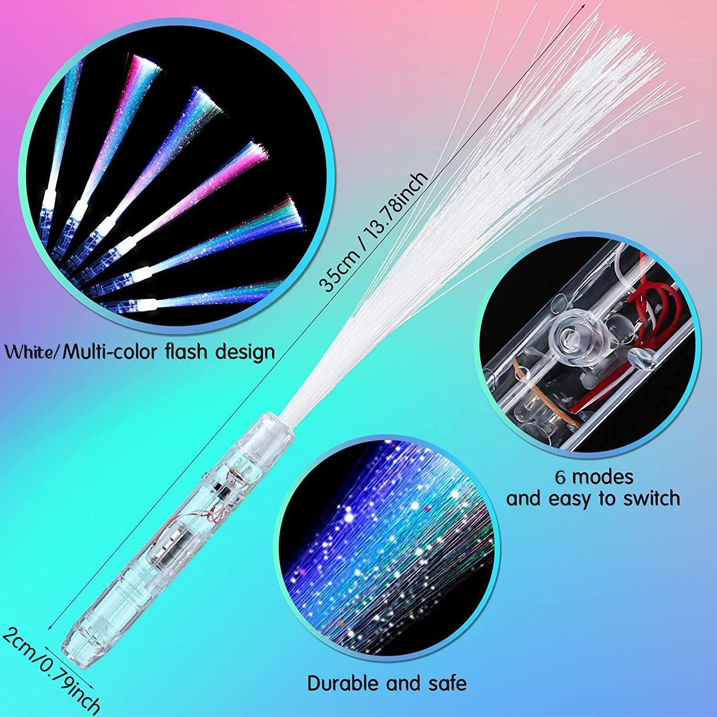 Lighted Fiber Optic Wands for Wedding Send-off, Anniversary Celebrations 