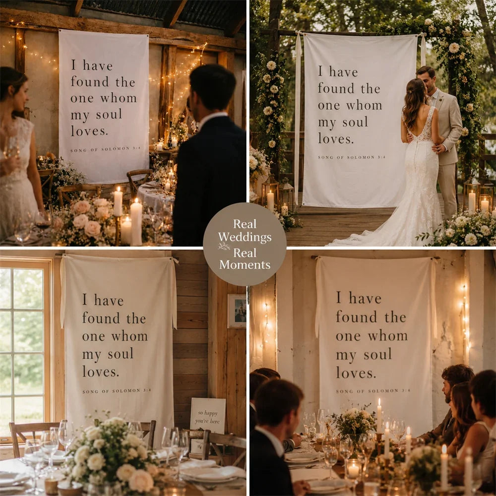 Personalized Wedding Backdrop for Photography, Outdoor Wedding Ceremony Decorations