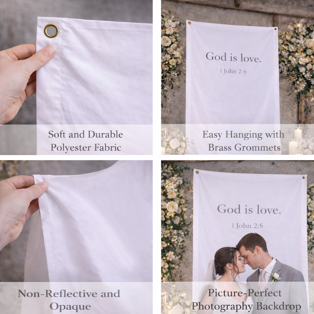 Personalized Wedding Backdrop for Wedding Photography, 'Bound together in love.' Backdrop