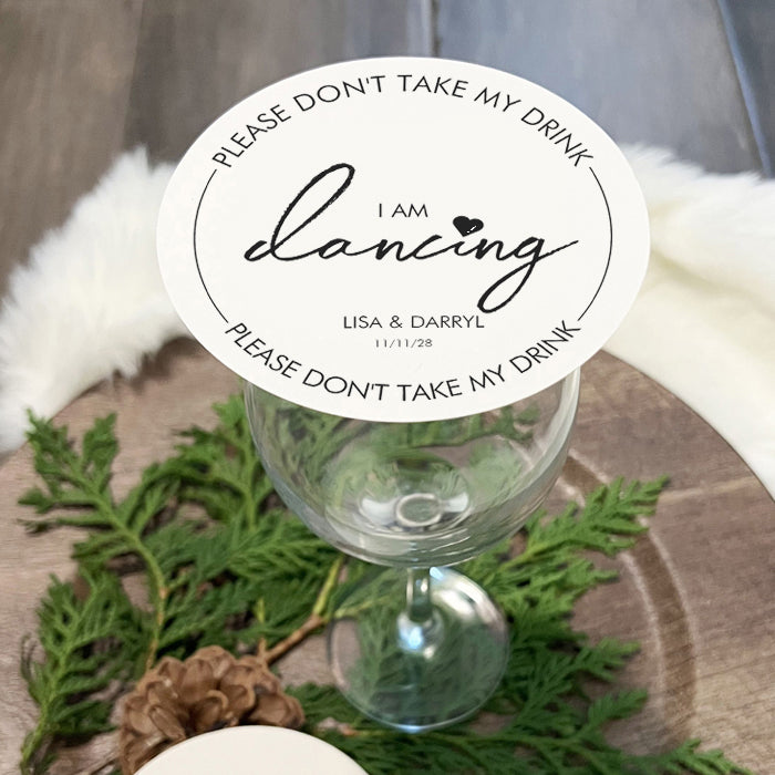 100pcs Please Don't Take My Drink Round Paper Coaster, Minimalist Coaster for Wedding