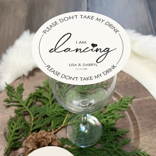 100pcs Please Don't Take My Drink Round Paper Coaster, Minimalist Coaster for Wedding