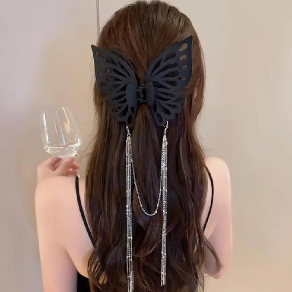 1 Tassel Butterfly Hair Clip – Elegant Girls’ Hair Accessory