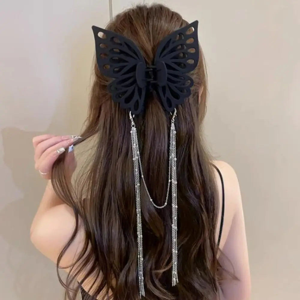 Tassel Butterfly Hair Clip – Elegant Girls’ Hair Accessory