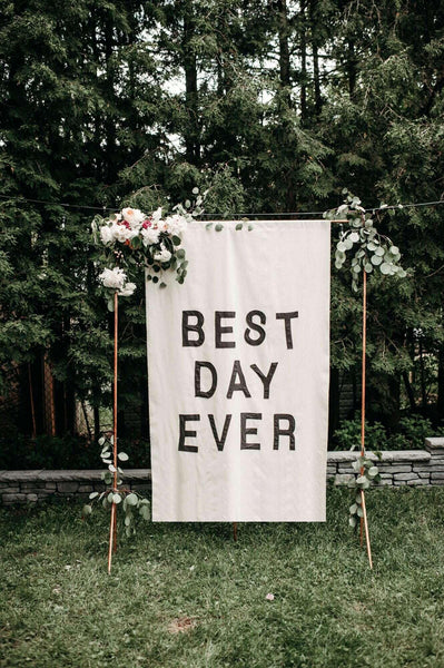 Best Day Ever Wedding Backdrop for Photography, Outdoor Wedding Reception Decorations