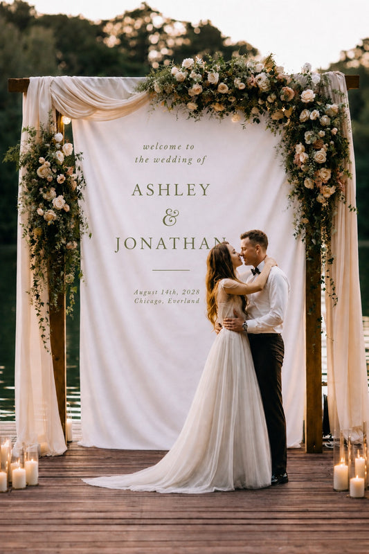 Sage Green Wedding Backdrop