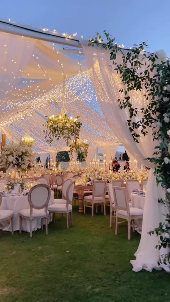 6 Panels White Wedding Ceiling Drapes Ceiling Drapes Chiffon Fabric Arch Draping Sheer Curtains Soft Drapery Draping Wedding Ceiling Decorations for Party Ceremony Stage Swag - Hibrides