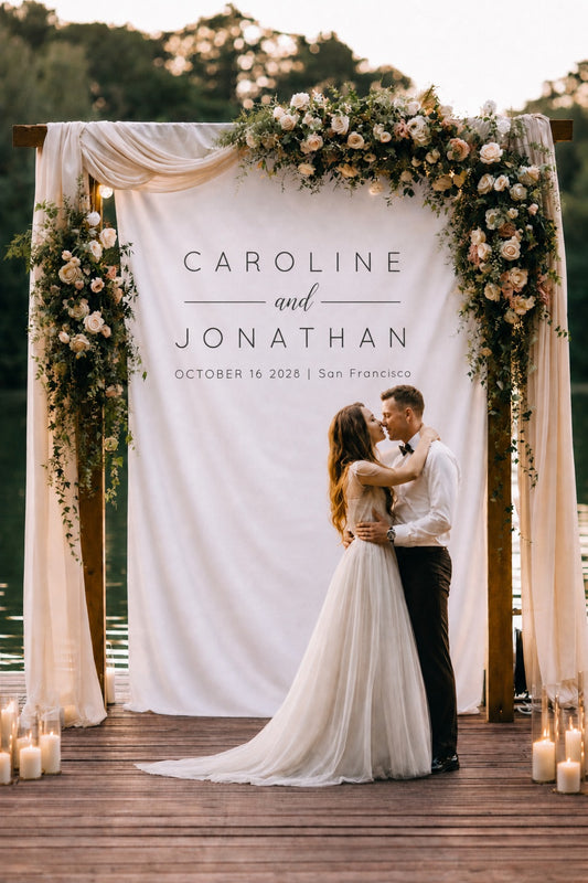 Modern Custom Minimalist Wedding Backdrop