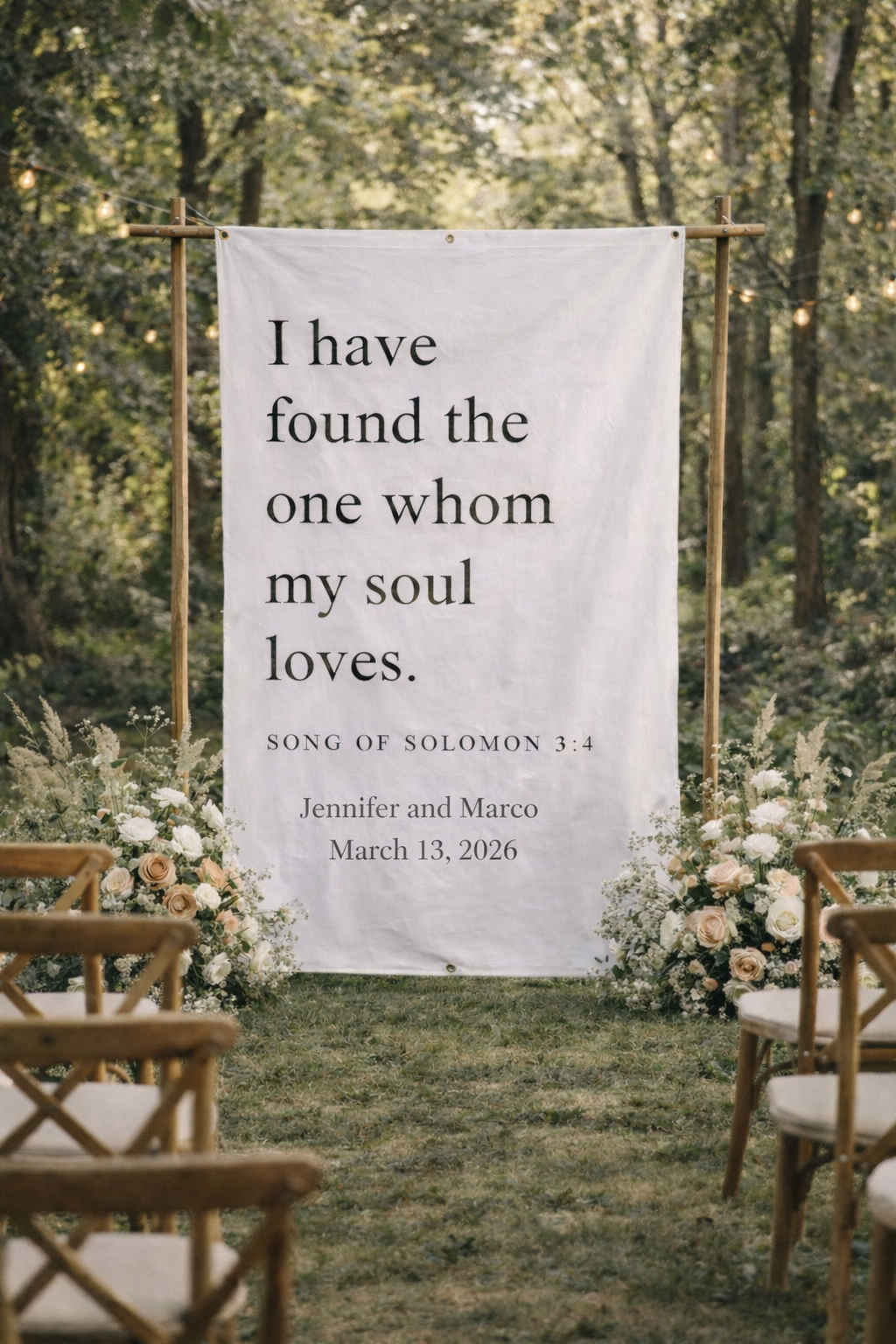 Personalized Wedding Backdrop for Photography, Outdoor Wedding Ceremony Decorations