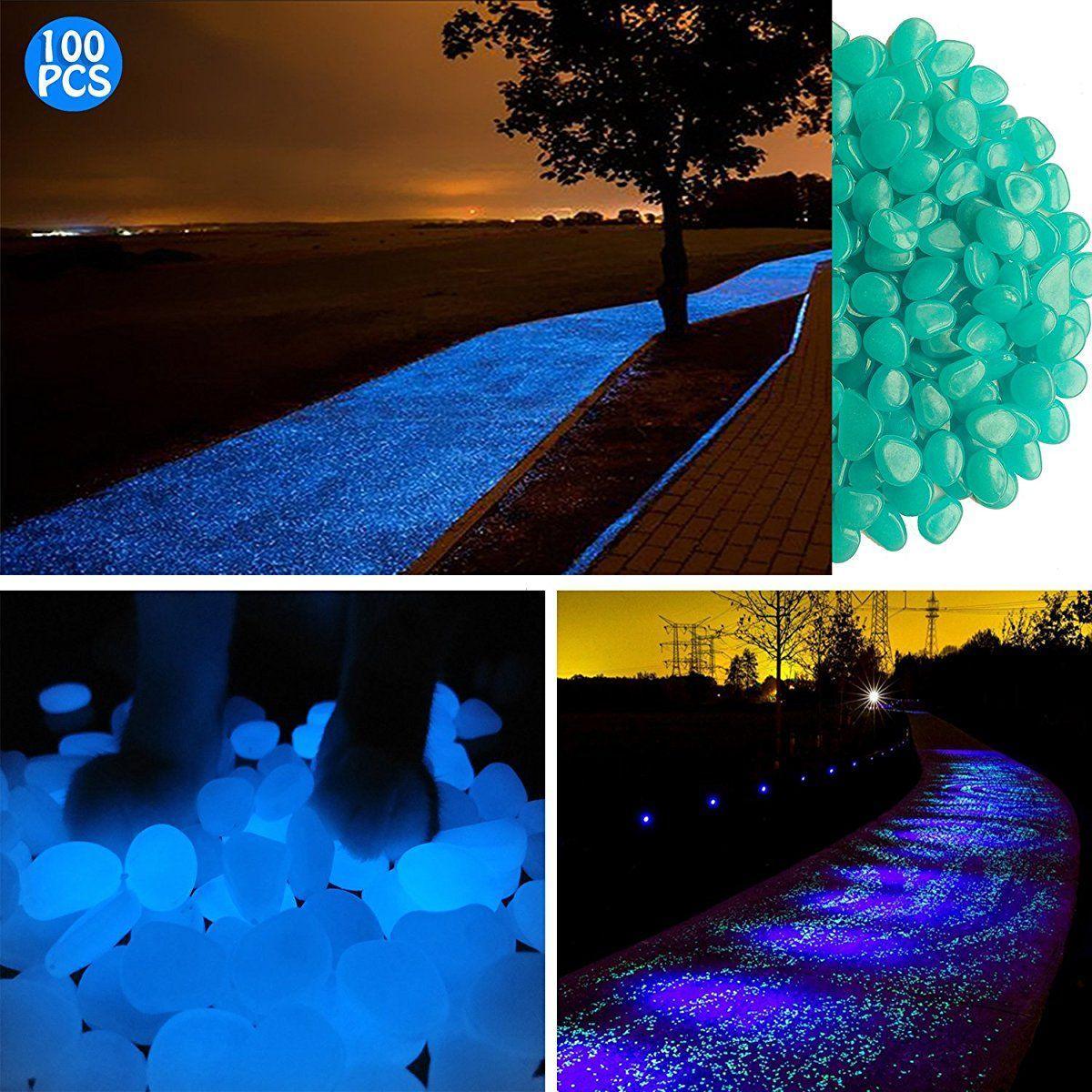 Glow in the Dark Garden Pebbles Glow Stones Rocks for Walkways 