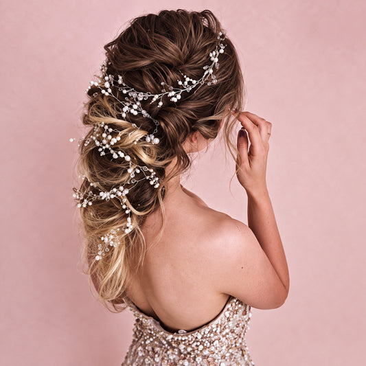 Wedding Hair Vine Accessory Beaded Hair Piece Bridal Headpiece for Bride