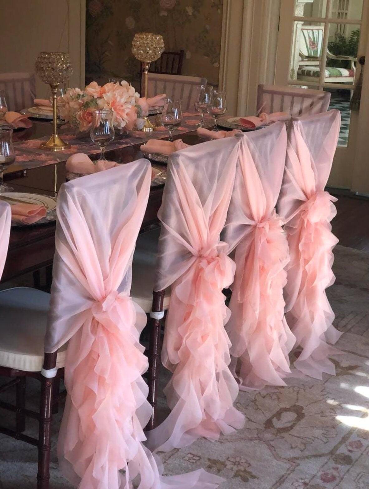 Satin Chair Covers for Weddings, Baby Shower, Quinceaneras, Sweet 16 