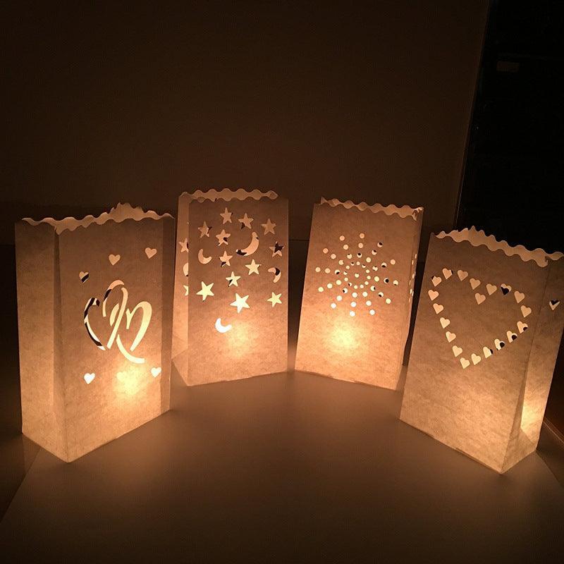 Led Luminaria 50Pcs Light Up Luminaries Warm White Luminary Candle Bags With Lights-For Wedding Aisle, Rustic Wedding Decorations 