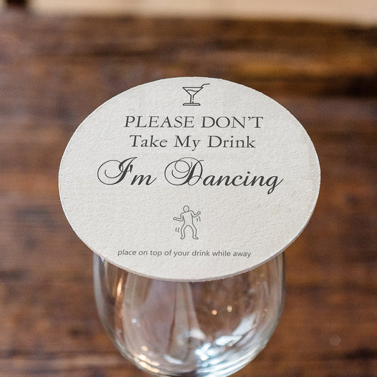 100pcs Please Don't Take My Drink Round Paper Coaster for Wedding