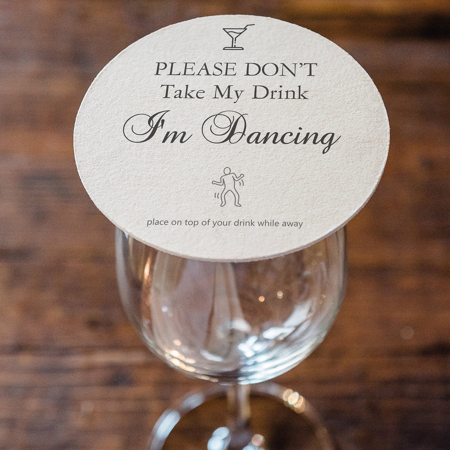 100pcs Please Don't Take My Drink Round Paper Coaster for Wedding