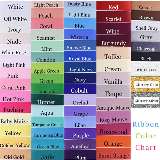 ribbon_color_chart for wedding ribbon wands wedding send-off ideas