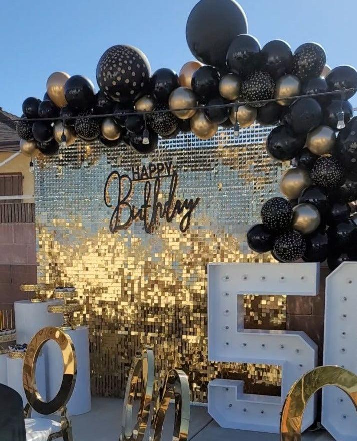 Shimmer Wall Backdrop, Square Sequin Wall Panels Shimmer Backdrop, Easy Setup Birthday/Wedding/Event/Theme Party Decorations 