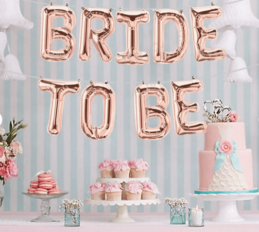 16inch Bridal Shower balloons, Bride to Be Balloons, Letter Balloons for Bachelorette Engagement Party - Hibrides