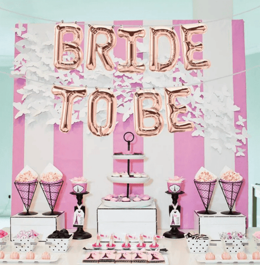 16inch Bridal Shower balloons, Bride to Be Balloons, Letter Balloons for Bachelorette Engagement Party - Hibrides