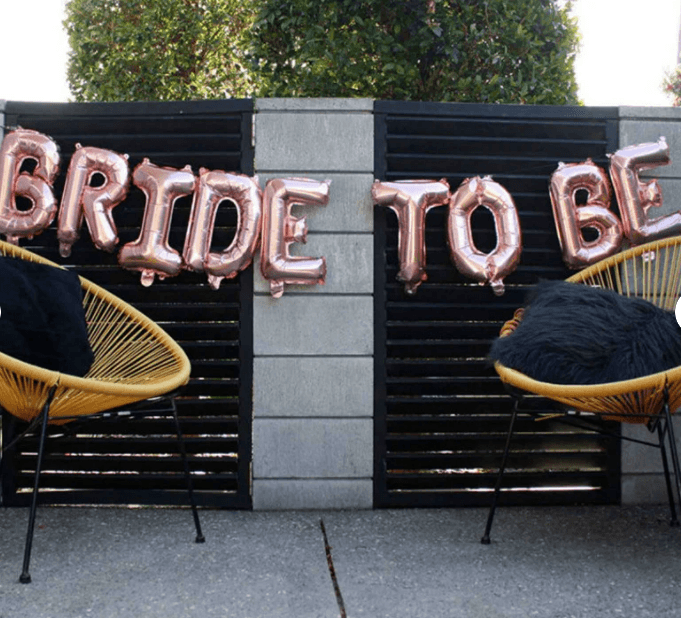 16inch Bridal Shower balloons, Bride to Be Balloons, Letter Balloons for Bachelorette Engagement Party - Hibrides