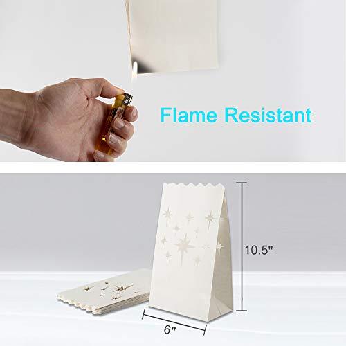 50PCS White Luminary Candle Bags for Wedding Halloween, Christmas - Hibrides