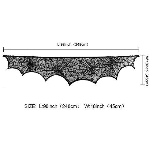 Festive Black Lace Spiderweb for Halloween Decoration - Hibrides