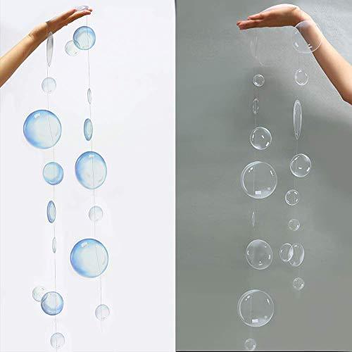 4 Strings Flat Under the Sea Blue Bubble Garlands for Little Mermaid Party Decorations - Hibrides