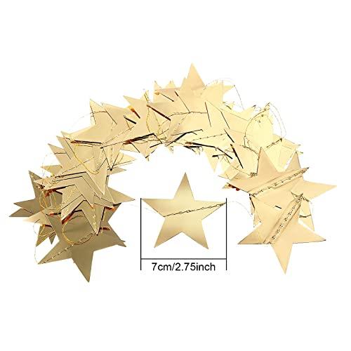 Glitter Star Paper Garland Banner Hanging Decoration for Graduation Wedding - Hibrides