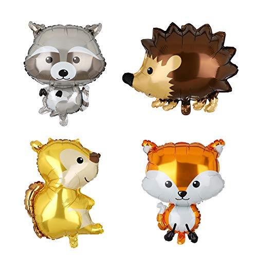 4 Pcs Giant Animal Mylar Balloons For Jungle Safari Animals Theme Birt ...