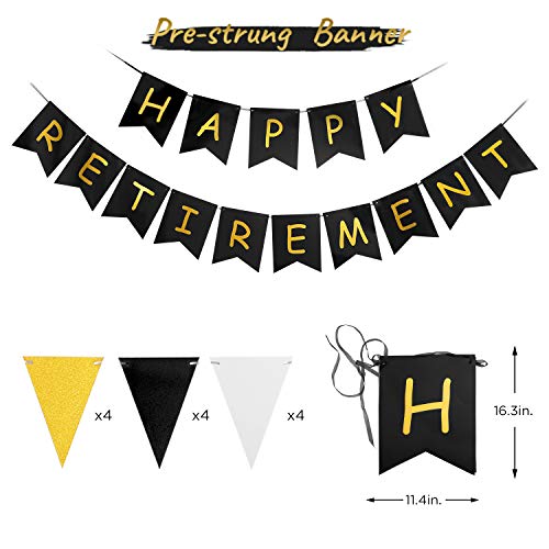 Happy Retirement Banner for Retirement Party Decorations Supplies - Hibrides
