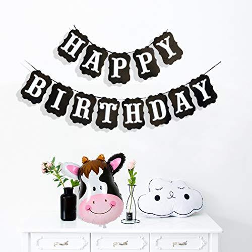 85pcs Funny Cow Party Balloon Arch Decorations with Happy Birthday Banner - Hibrides
