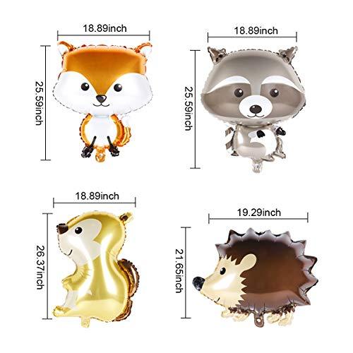 67pcs Woodland Baby Shower Balloon Garland with Animal Balloons - Hibrides
