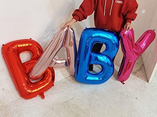 40 Inch Single Blue Alphabet Giant Letter Foil Balloons Aluminum for Wedding Birthday Party Decorations - Hibrides