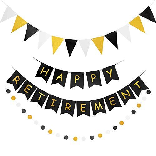 Happy Retirement Banner for Retirement Party Decorations Supplies - Hibrides