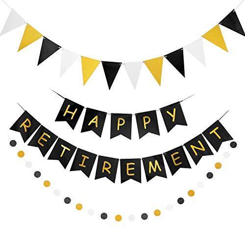 Happy Retirement Banner for Retirement Party Decorations Supplies - Hibrides