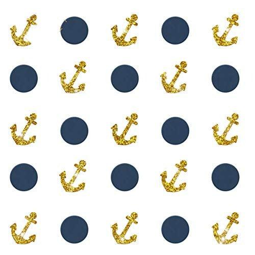 Royal Blue Tissue Pom Poms Flower Glitter Anchor Confetti Tassel Garland for Party Balloon for Graduation Wedding - Hibrides