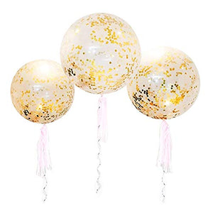 36 Inch Jumbo Confetti Balloons for Wedding and Birthday Decorations - Hibrides