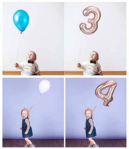 40 Inch Rose Gold Jumbo Number Balloons Birthday Party Decorations - Hibrides