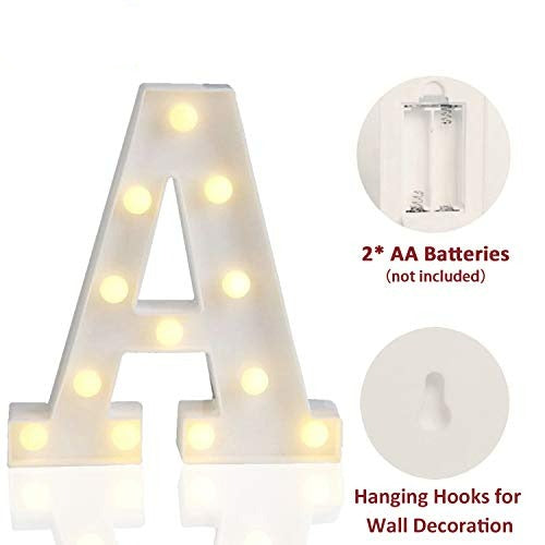 LED Marquee Letter Lights Sign, Alphabet Letter Lights for Home Wedding Decoration - Hibrides