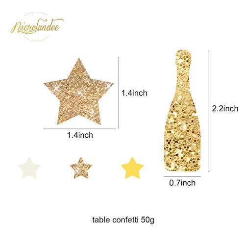 12PCS Gold White Tissue Pom Poms for Vintage Wedding Bridal Shower Baby Shower Backdrop - Hibrides