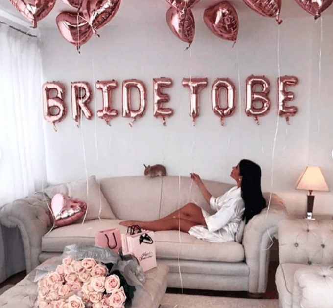 16inch Bridal Shower balloons, Bride to Be Balloons, Letter Balloons for Bachelorette Engagement Party - Hibrides